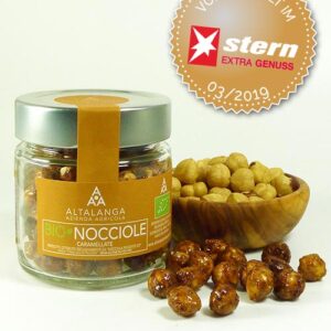 SONDERANGEBOT Karamellisierte BIO Haselnüsse - BIO Nocciole caramellate 120g, STERN EXTRA GENUSS 13/19