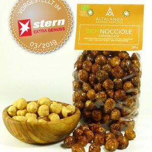 SONDERANGEBOT Karamellisierte BIO-Haselnüsse - BIO-Nocciole caramellate 200g, STERN EXTRA GENUSS 13/19