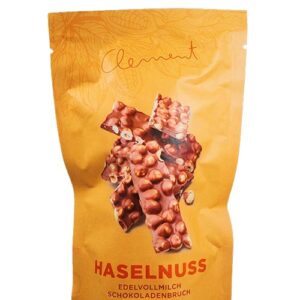 Haselnuss Edelvollmilch Schokoladenbruch von Clement Chococult, 120g